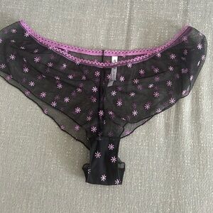 Out From Under Black Pink Floral  Underwear Women’s Size Large